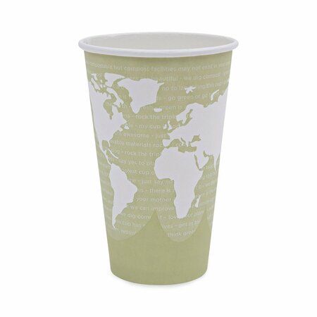 ECO-PRODUCTS World Art pattern Cup 16 oz. Red, Paper, Pk50 EP-BHC16-WAPK